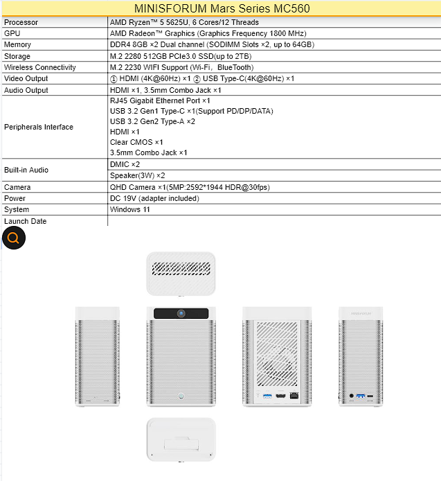 Minisforum MC560 Refurbished