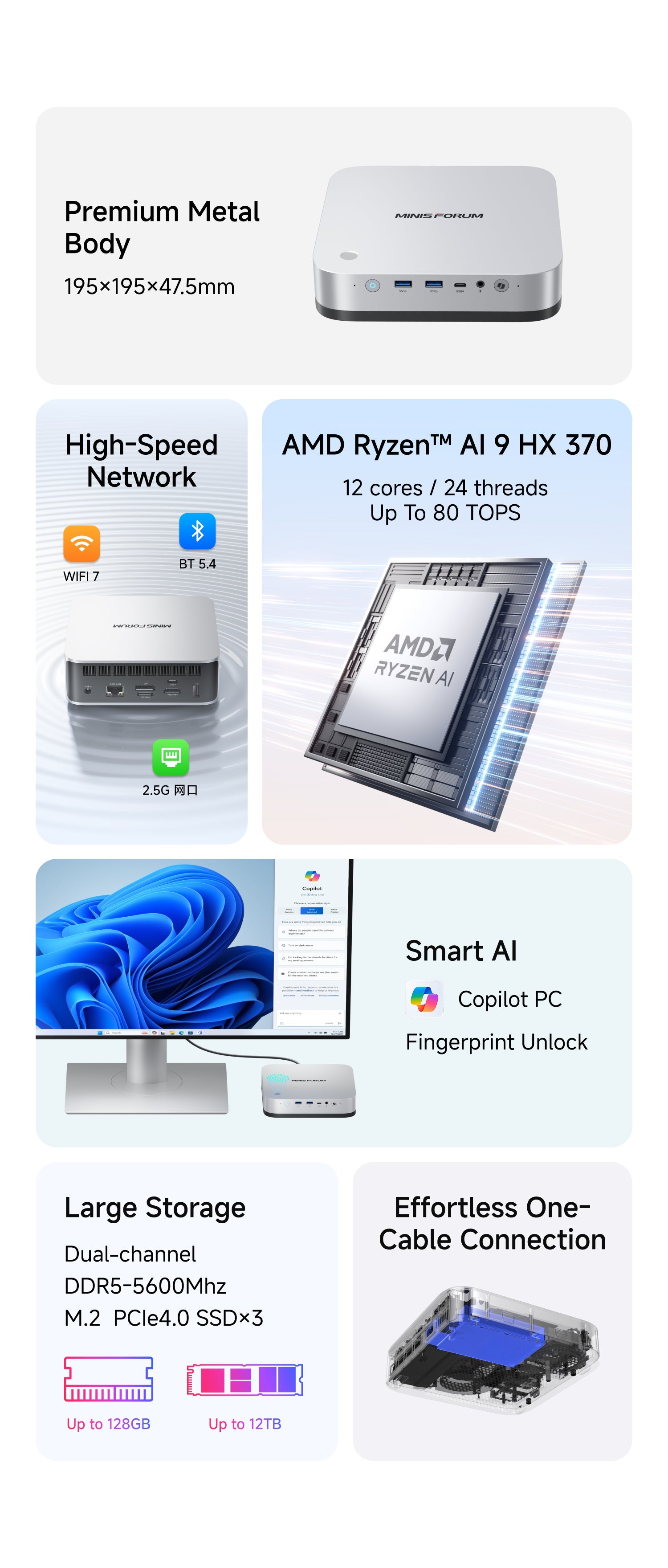 Minisforum AI X1 Pro 美品/２ヶ月+おまけ メモリSSDなし Amazon.com: MINISFORUM Mini PC AI X1 Pro AMD Ryzen AI 9 HX370
