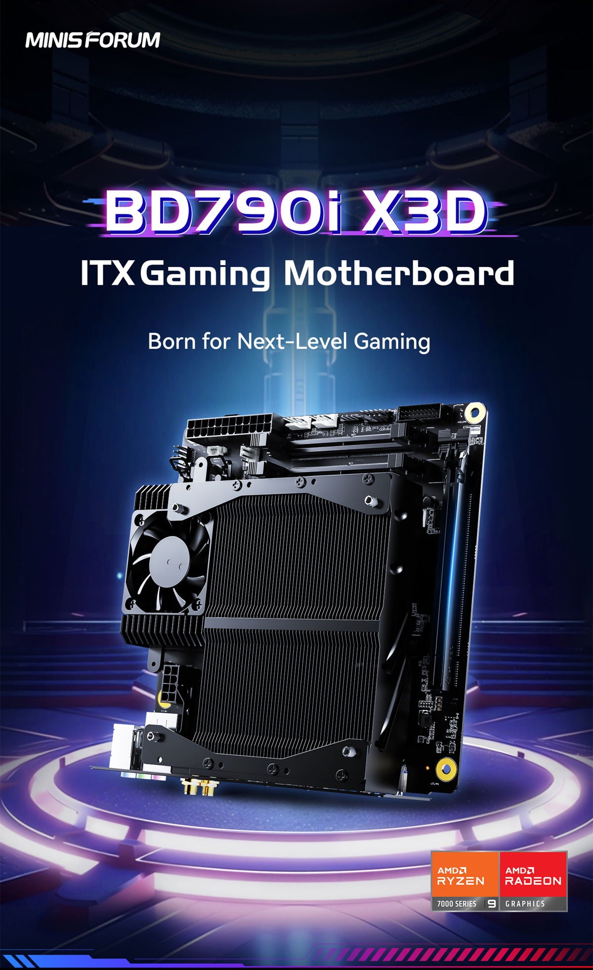 MINISFORUM BD790i X3D Motherboard Refurbished