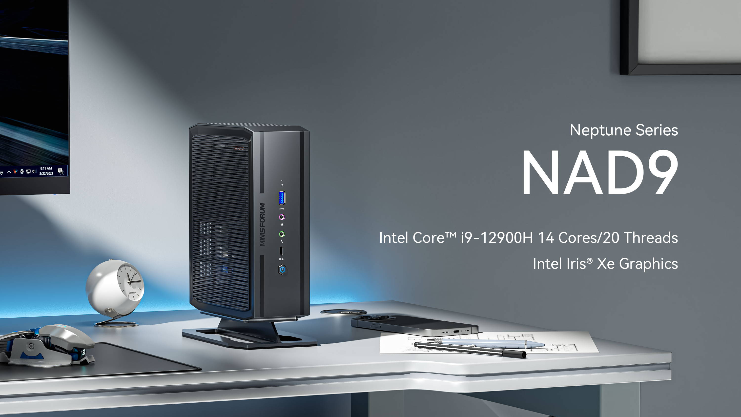ミニPC MINISFORUM Neptune NAD9 32+512GB (+2TB) Minisforum NAD9 Intel Core™ i9-12900H Mini PC